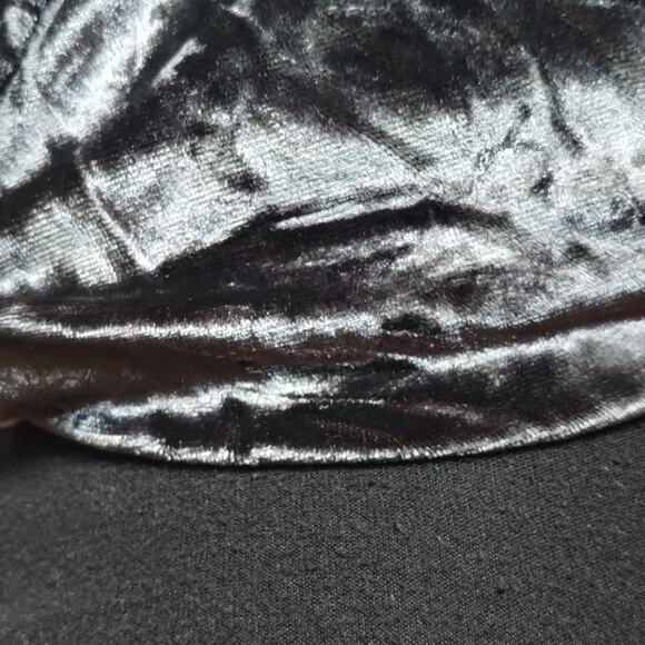 Rock & Republic NEW Dark Gray Crushed Velvet Beaded Detail Sleeveless Top L - Picture 12 of 13